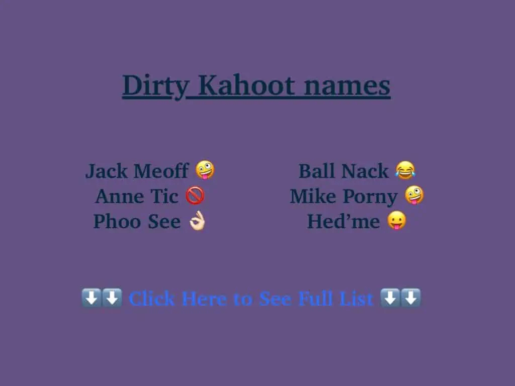Kahoot Tracing Students Who Use Inappropriate Names Name Tracing 