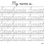 Custom Cursive Name Practice Worksheets Writing Worksheets Free Nude