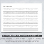 Name Tracing Worksheet Elizabeth Nametracing Worksheets