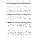 Name Tracing Worksheet Isabella Worksheet Zone