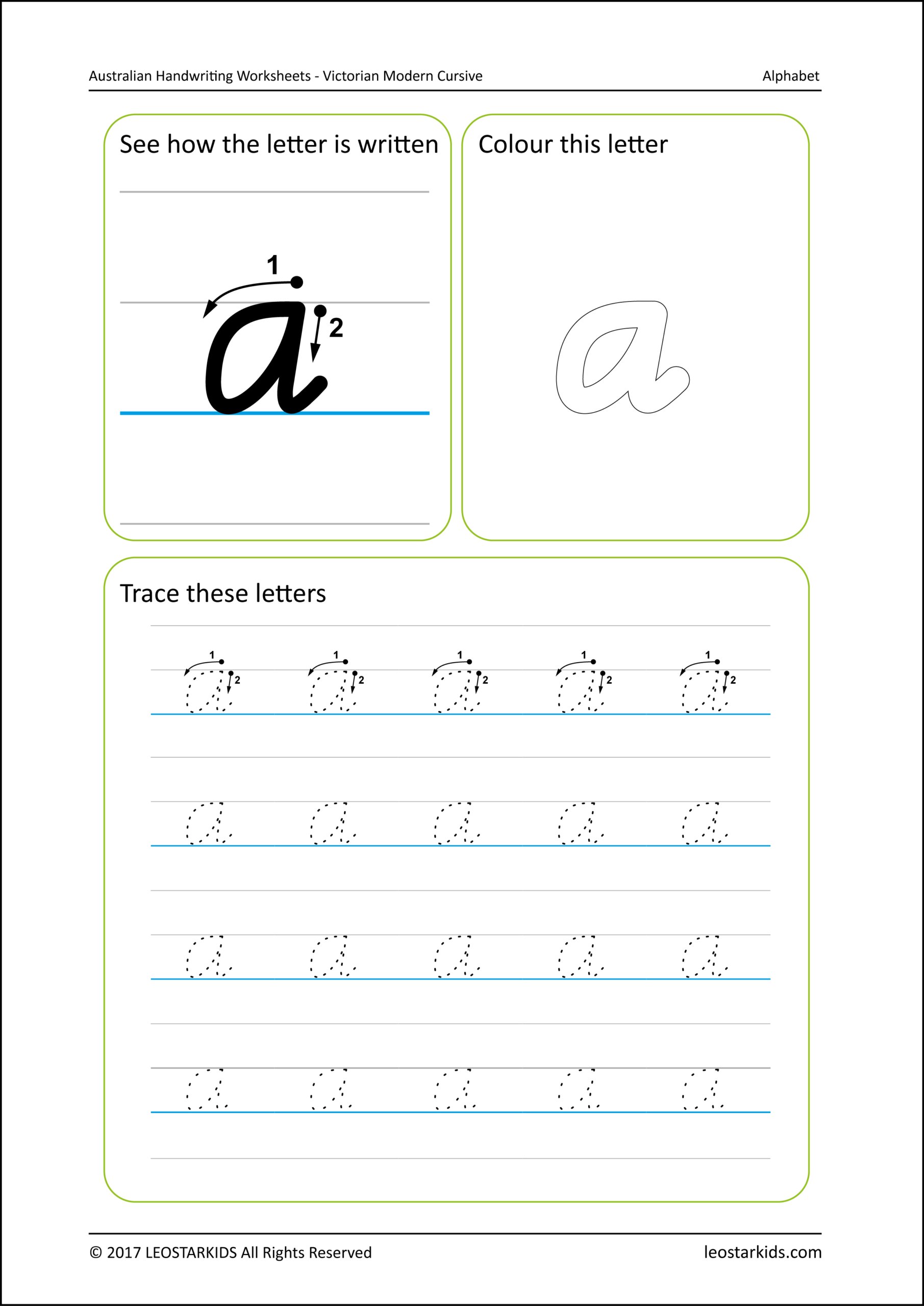 Queensland Cursive Handwriting Worksheets Printouts Download Practice