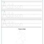 Addison Name Tracing Name Tracing Name Writing Practice Name