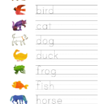Animal Tracing Worksheets