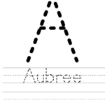 Aubree Worksheet Name Tracing Worksheets Tracing Worksheets Worksheets