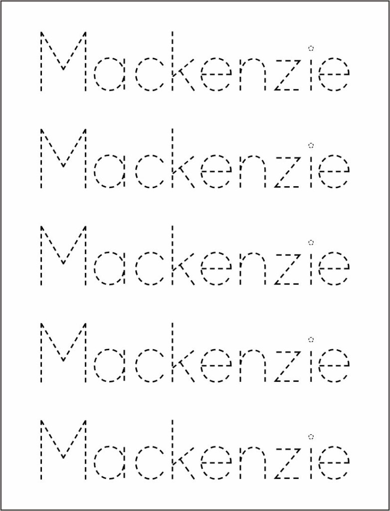 Create Printables Name Tracing With Lines