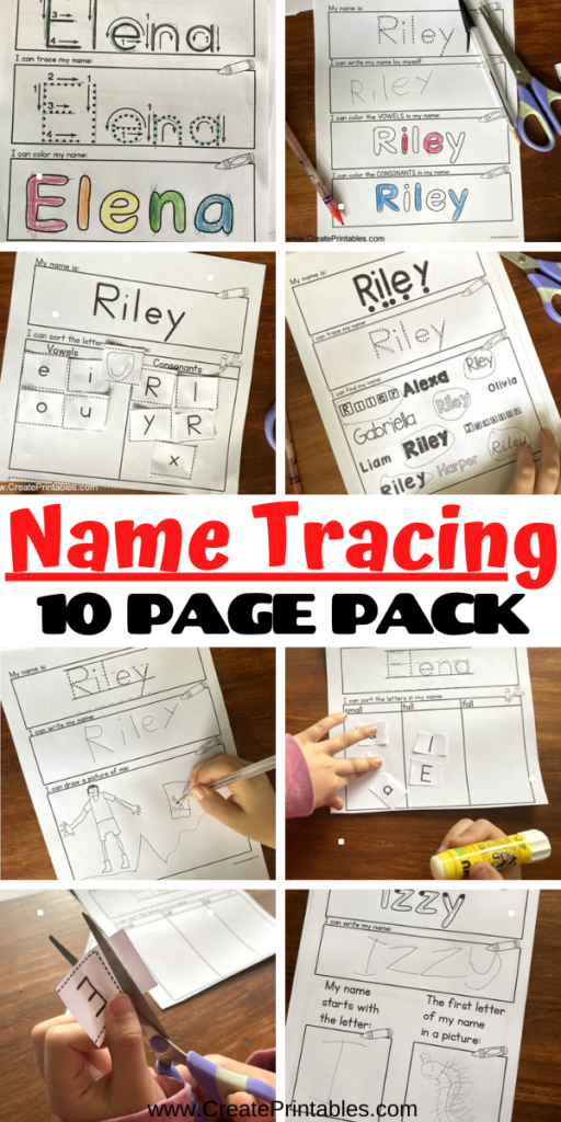CreatePrintables Name Tracing Practice