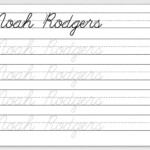 Cursive Name Tracing Sheet Cursive Name Writing Cursive Etsy