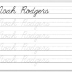 Cursive Name Tracing Sheet Cursive Name Writing Cursive Etsy