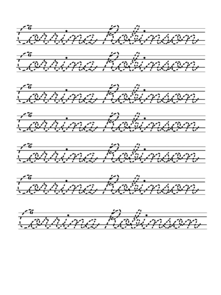 Cursive Name Worksheet Generator