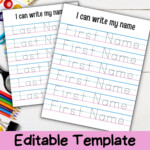 CUSTOM Handwriting Worksheet Personalize Name Tracing Etsy In 2023