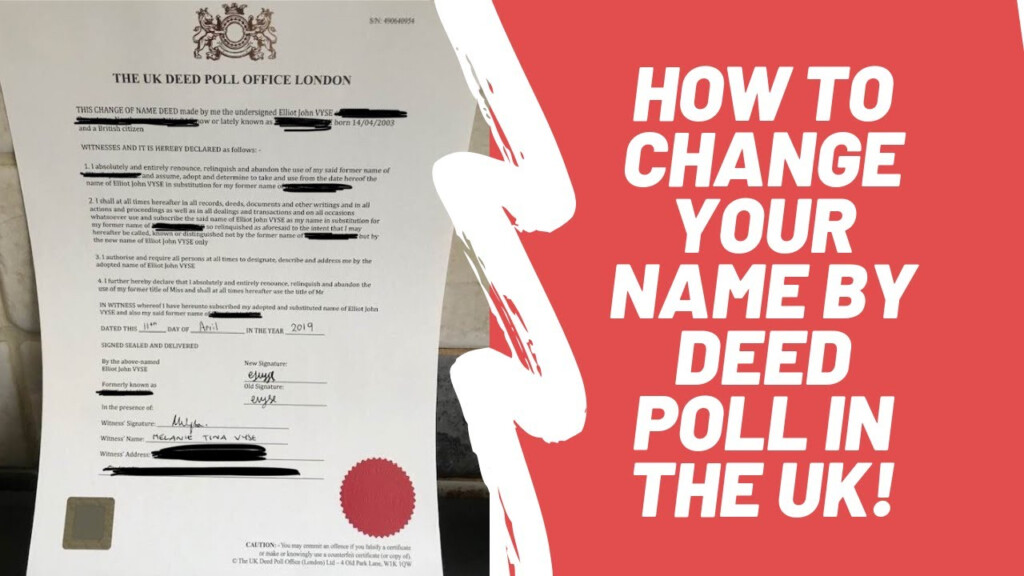 DOWNLOAD How To Change Your Nametitle Via Deed Poll In The Uk 