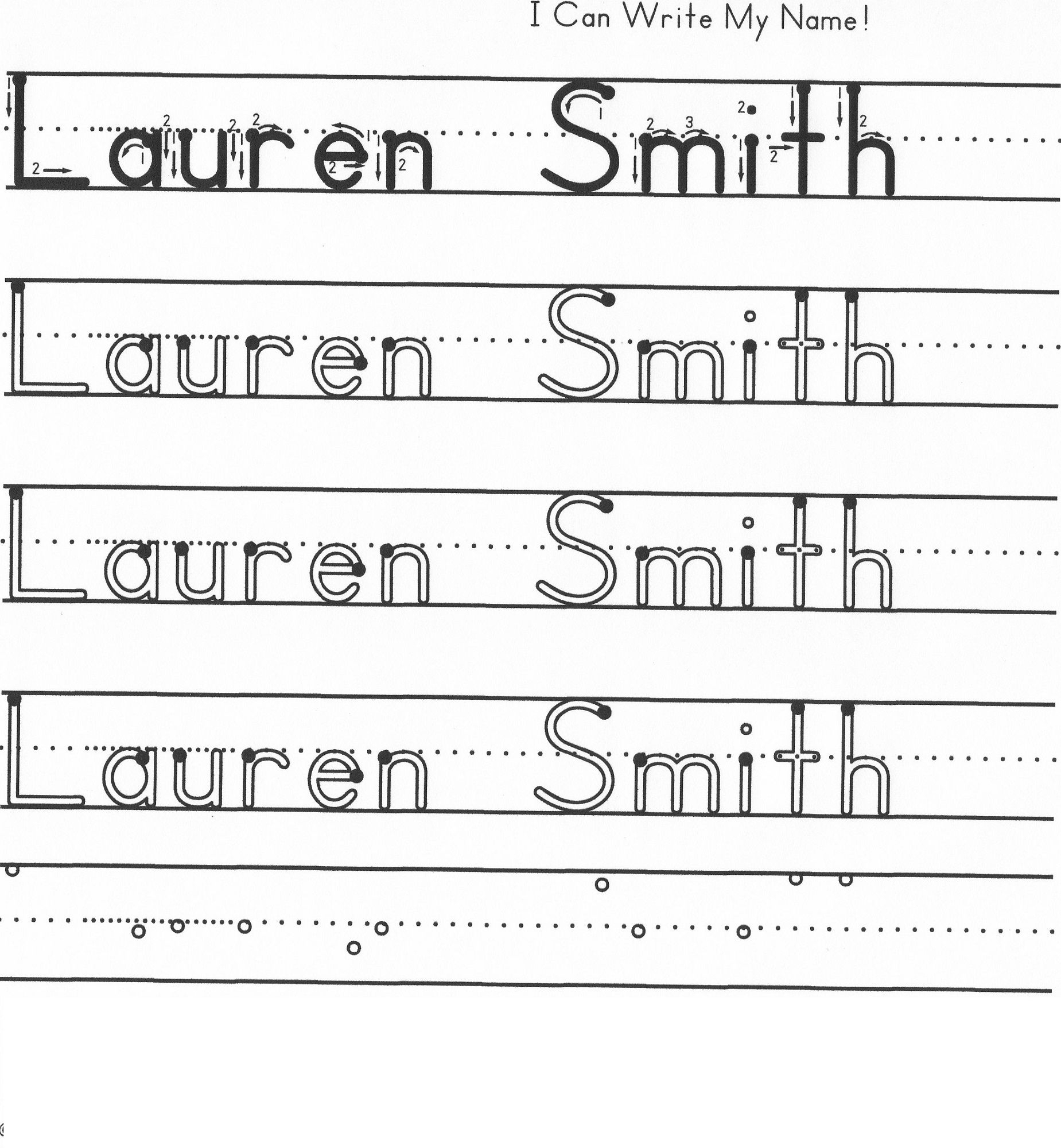 Downloadable Name Tracing Name Tracing Worksheets