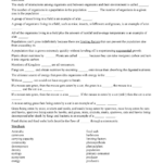 Ecology Review Wksht 2019 2 Ecology Review For Exam 3 Name BSC Part