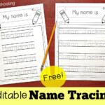Editable Name Tracing Sheet Name Tracing Worksheets Preschool Names