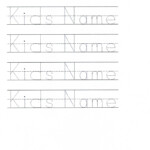 Free Dotted Names For Preschool With Lines Name Tracing Worksheets