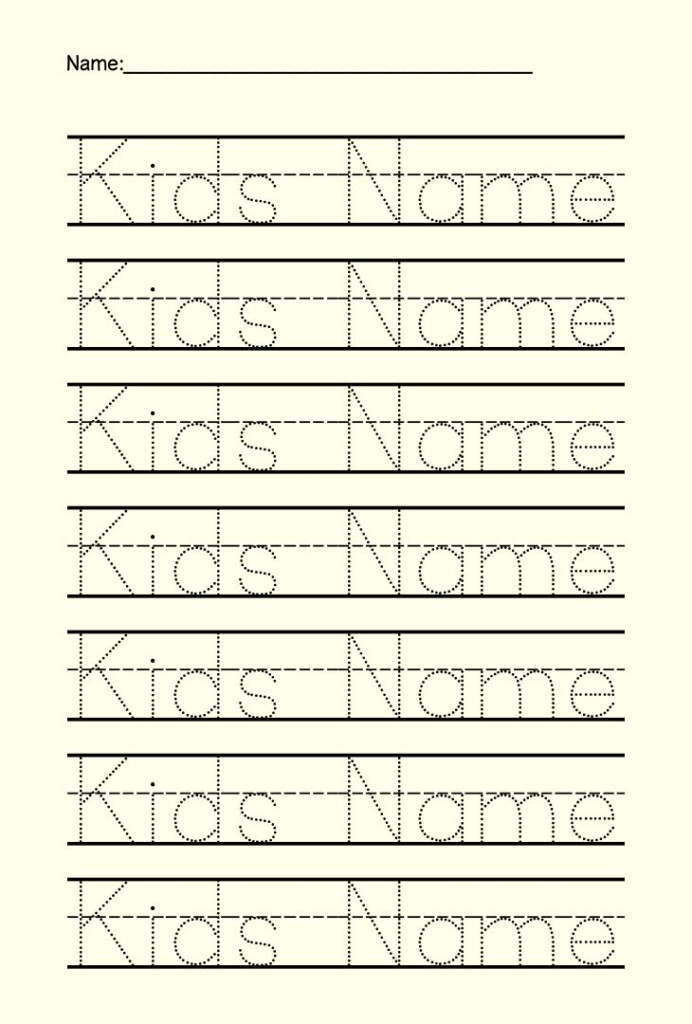 Free Name Tracing Worksheet Generator D Nealian Printable Onenow