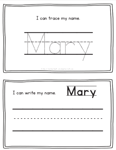 Mary Name Printables For Handwriting Practice A To Z Teacher Stuff