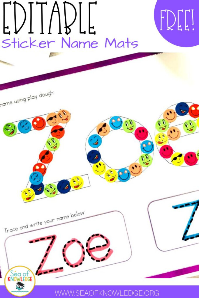 Name Practice Play Dough And Tracing Mats Editable Template Name 