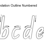 NSW Foundation Numbered Outline Writing Fonts School Fonts Writing