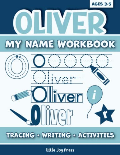 Oliver My Name Workbook Learn To Write Your Name Preschool 