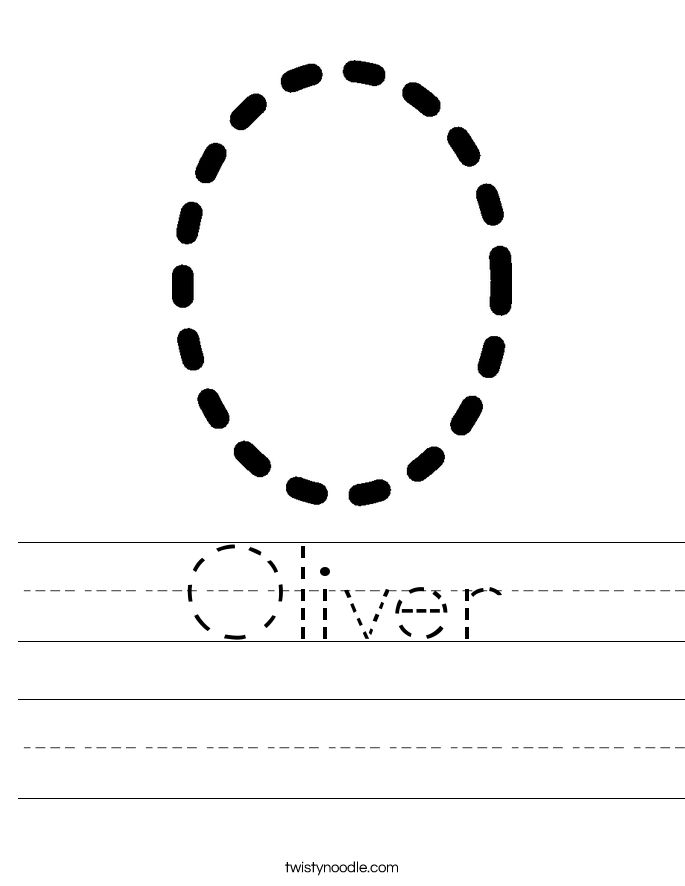 Oliver Worksheet Worksheets Abc Worksheets Teaching The Alphabet