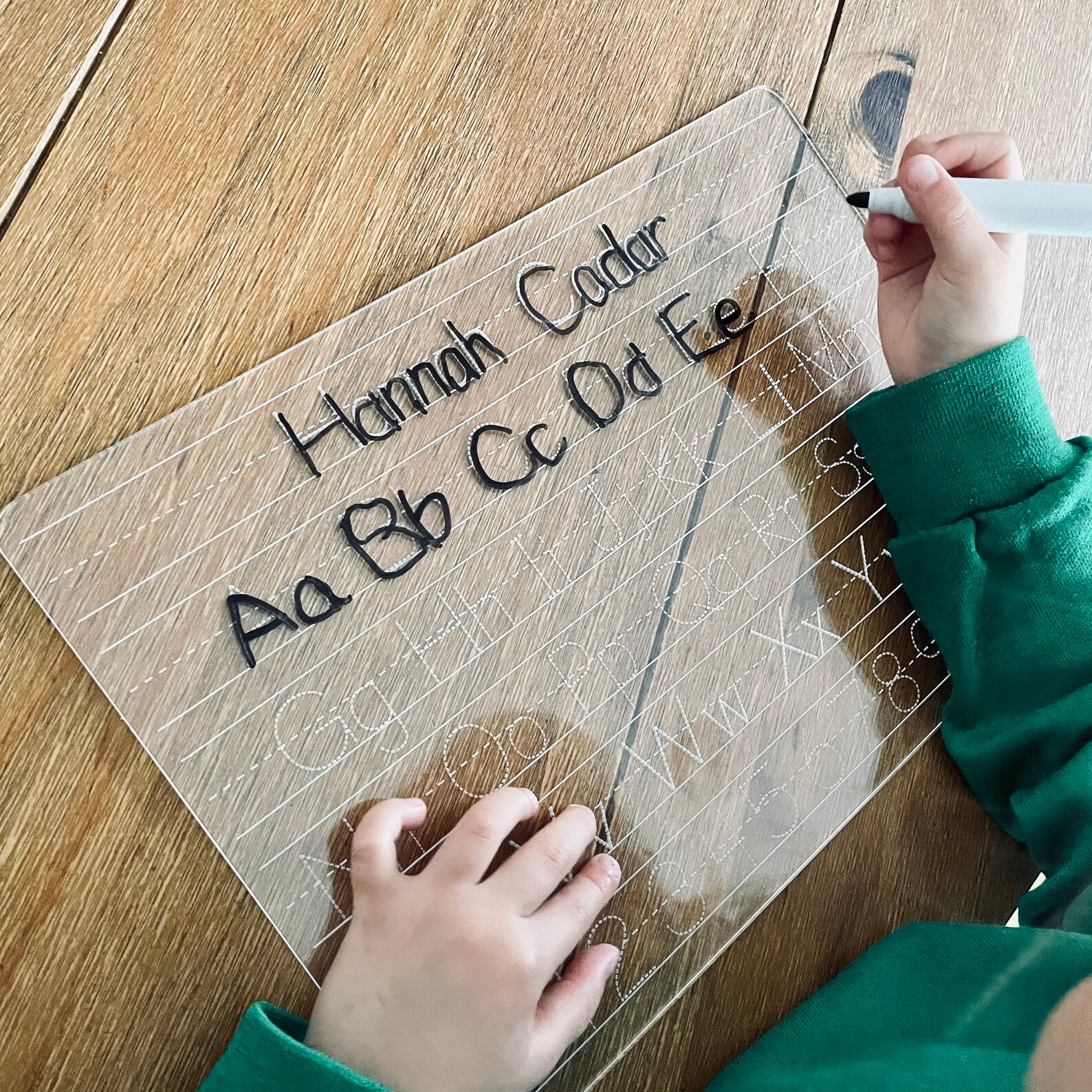 Personalised Name Tracing Board Practice Writing Acrylic Etsy