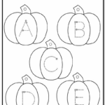 Pumpkin Lowercase And Uppercase Tracing Alphabet Halloween Preschool