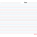 Red And Blue Lined Handwriting Paper Printable