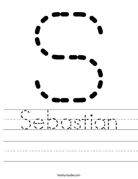 Sebastian Worksheet Preschool Names Writing Practice Writing Worksheets