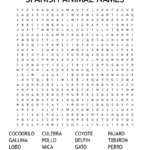 SPANISH ANIMAL NAMES Word Search WordMint