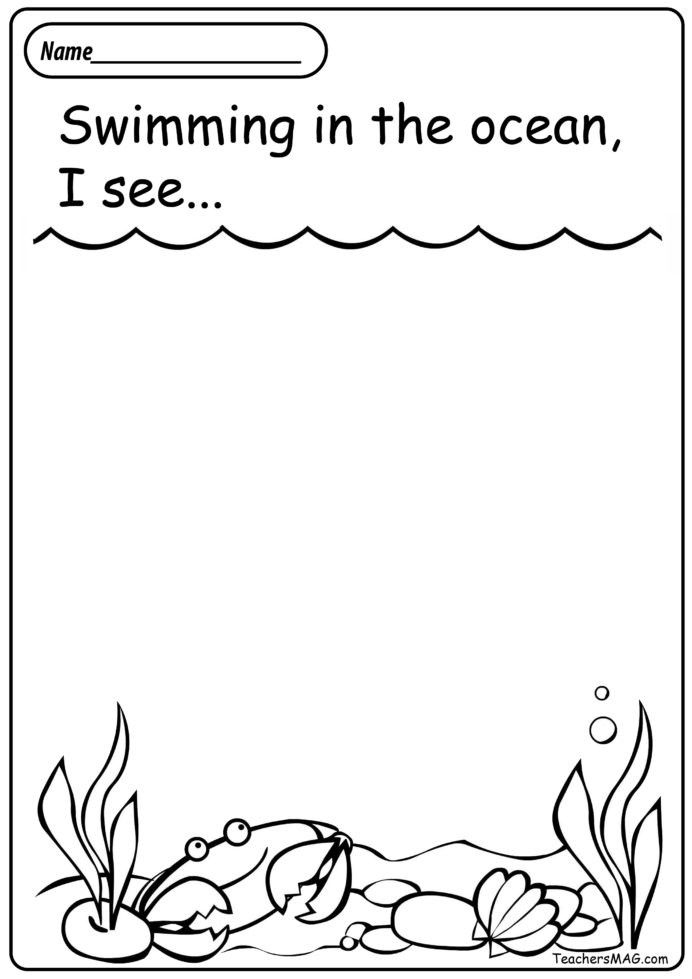 Swimming In The Ocean Worksheets 99Worksheets