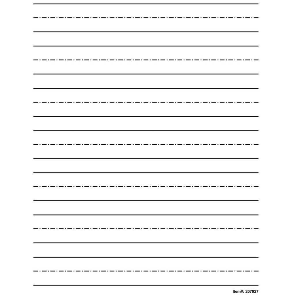 Top 1 Kindergarten Writing Paper With Lines For ABC Kids Handwriting 