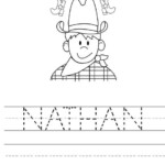 Tracing Nathan Name Name Tracing Worksheets