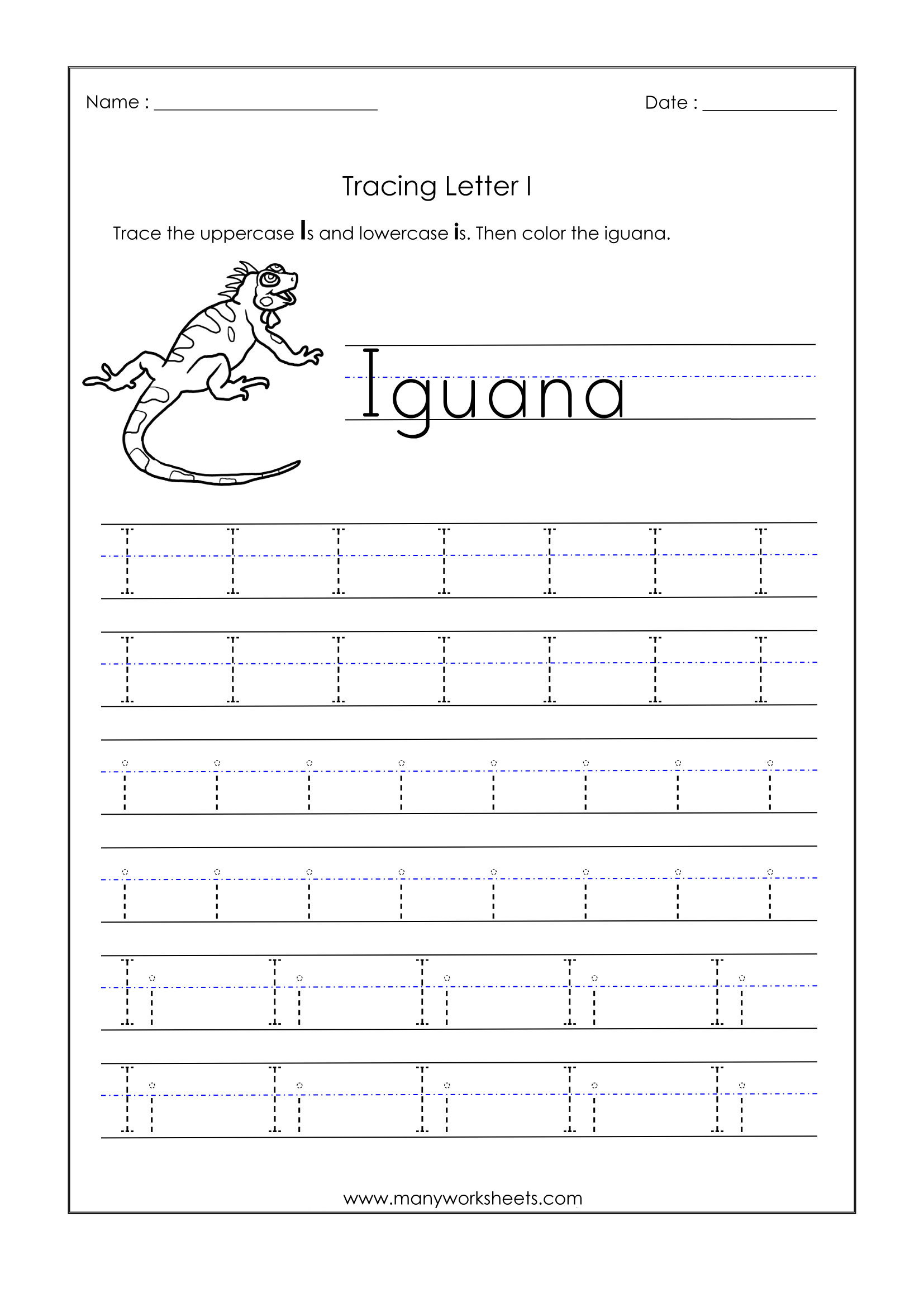 Upper And Lower Case Letters My Name Is Tracing Worksheet Dot To Dot